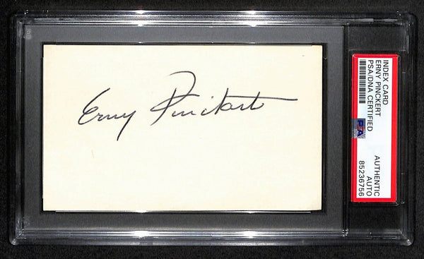 Erny Pinckert Cfb Hof Signed/Auto 3X5 Index Card