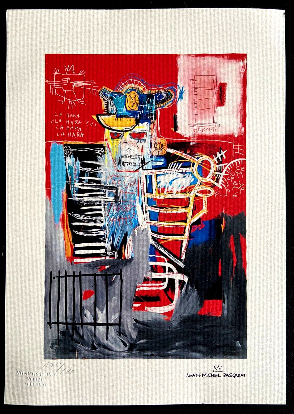 Jean-Michel Basquiat Lithograph Coa Signed Numbered By Hand 180
