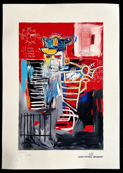 Jean-Michel Basquiat Lithograph Coa Signed Numbered By Hand 180