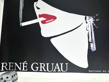 La Cigarette 1983 Rene Gruau Editions Desastre Vintage French Poster Original