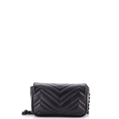 Gucci Gg Marmont Flap Belt Bag Matelasse Leather