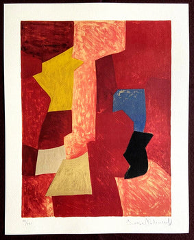 Serge Poliakoff Lithograph Moma Museum Coa Signed Op Numbered In Pencil Crayon