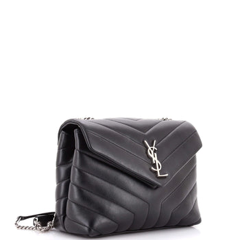 Saint Laurent Loulou Shoulder Bag Matelasse Chevron Leather Small