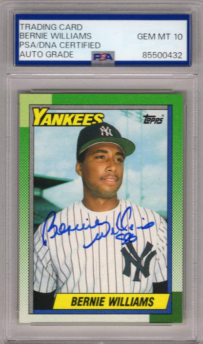 Bernie Williams 1989 Topps #701 Autographed Card