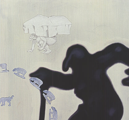 Jorg Immendorf Untitled (Hui Gui) Signed " Offset Lithograph