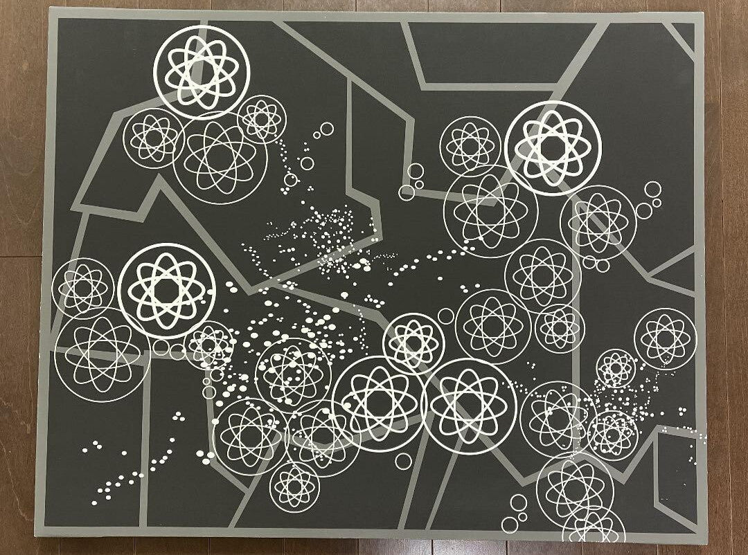 Rare Futura Canvas Art - Official Atomic Rings Limited Edition Large Size