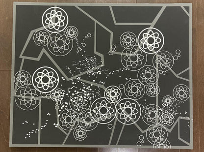 Rare Futura Canvas Art - Official Atomic Rings Limited Edition Large Size