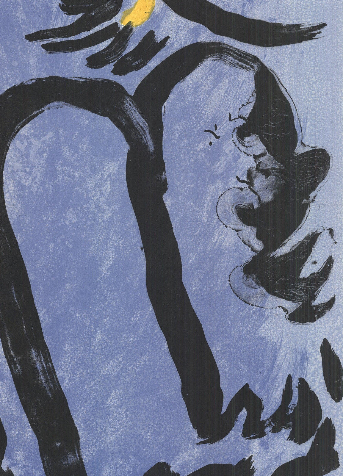 MARC CHAGALL Moses and the Tablets 30.75" x 21" Lithograph 1960 Modernism Blue