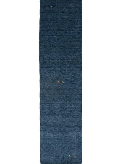 2'7X9'10 Modern Runner Rug 3X10 ft Steel Blue Tribal Design Hallway Carpet