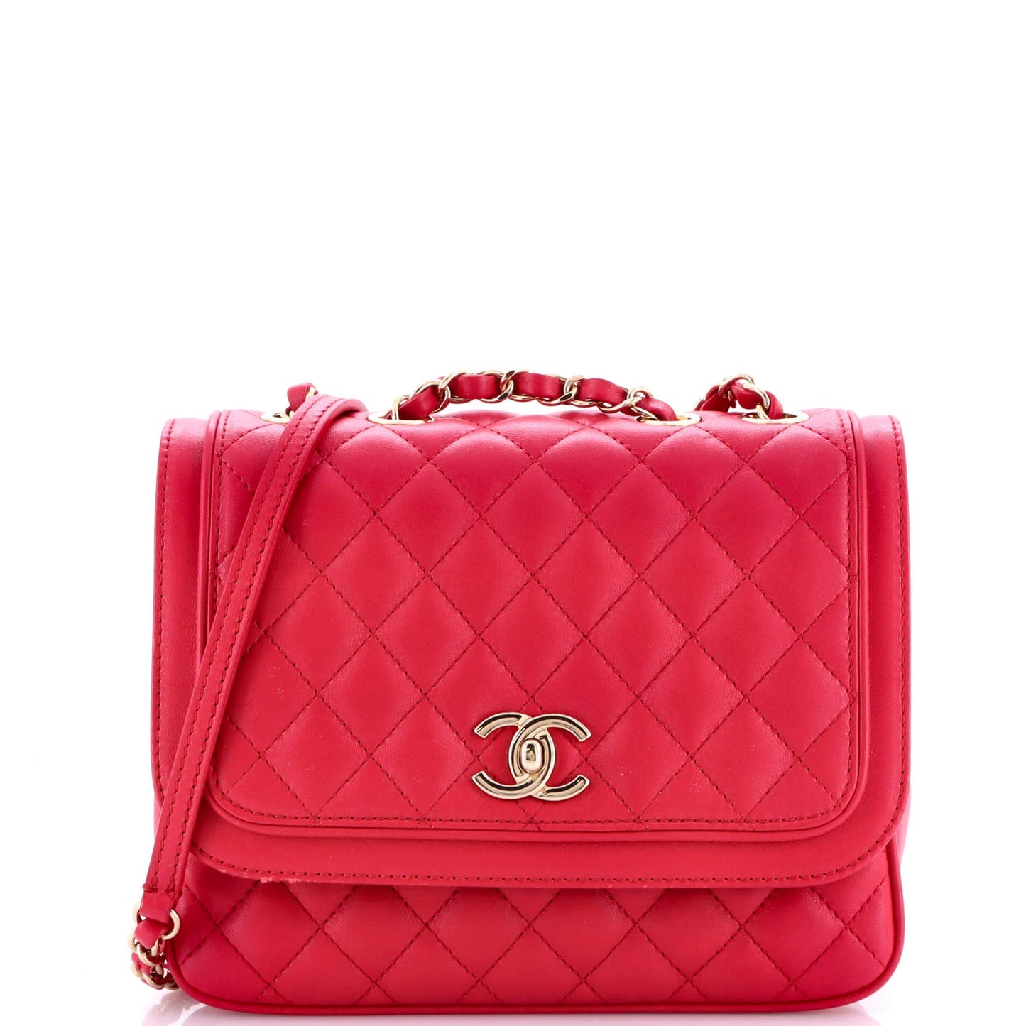 Chanel Lovely Day Square Flap Bag Quilted Lambskin Medium