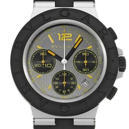 Bvlgari Aluminium Gran Turismo Bb41Atch Gray Men'S Used Watch #61130