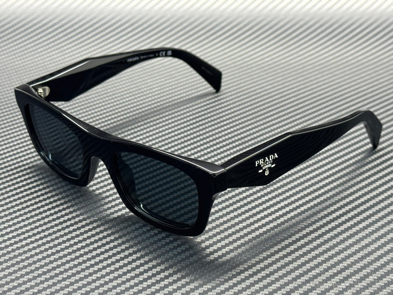 PRADA PR C06S 16K70B Black Dark Grey Women's 50 mm Sunglasses