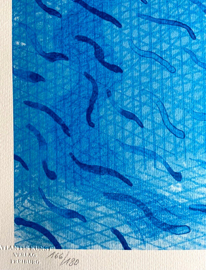 David Hockney Lithograph Hand-Made Coa Signed Pen Numbered 180