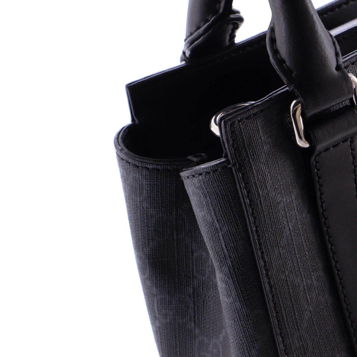 Gucci Convertible Web Open Tote Gg Coated Canvas Mini