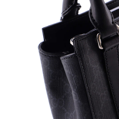 Gucci Convertible Web Open Tote Gg Coated Canvas Mini