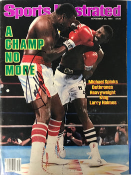 Larry Holmes Signed Sports Illustrated Magazine September 30 1985