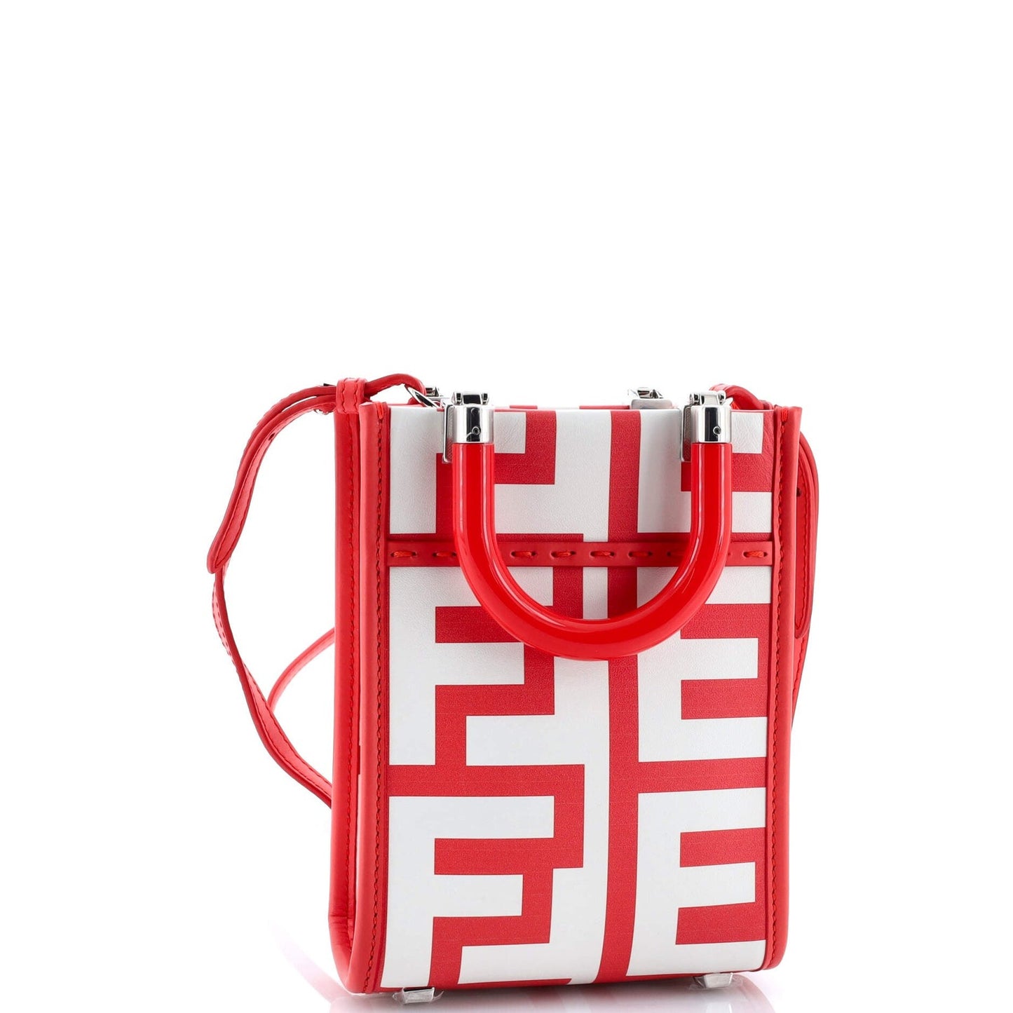 Fendi X Marc Jacobs Sunshine Shopper Tote Printed Leather Mini