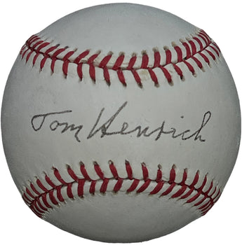 Tom Henrich Autographed Official American League
