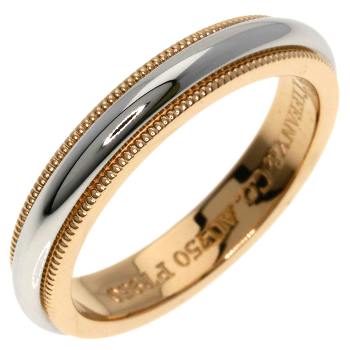 Tiffany&Co.   Ring Milgrain Platinum Pt950 18K