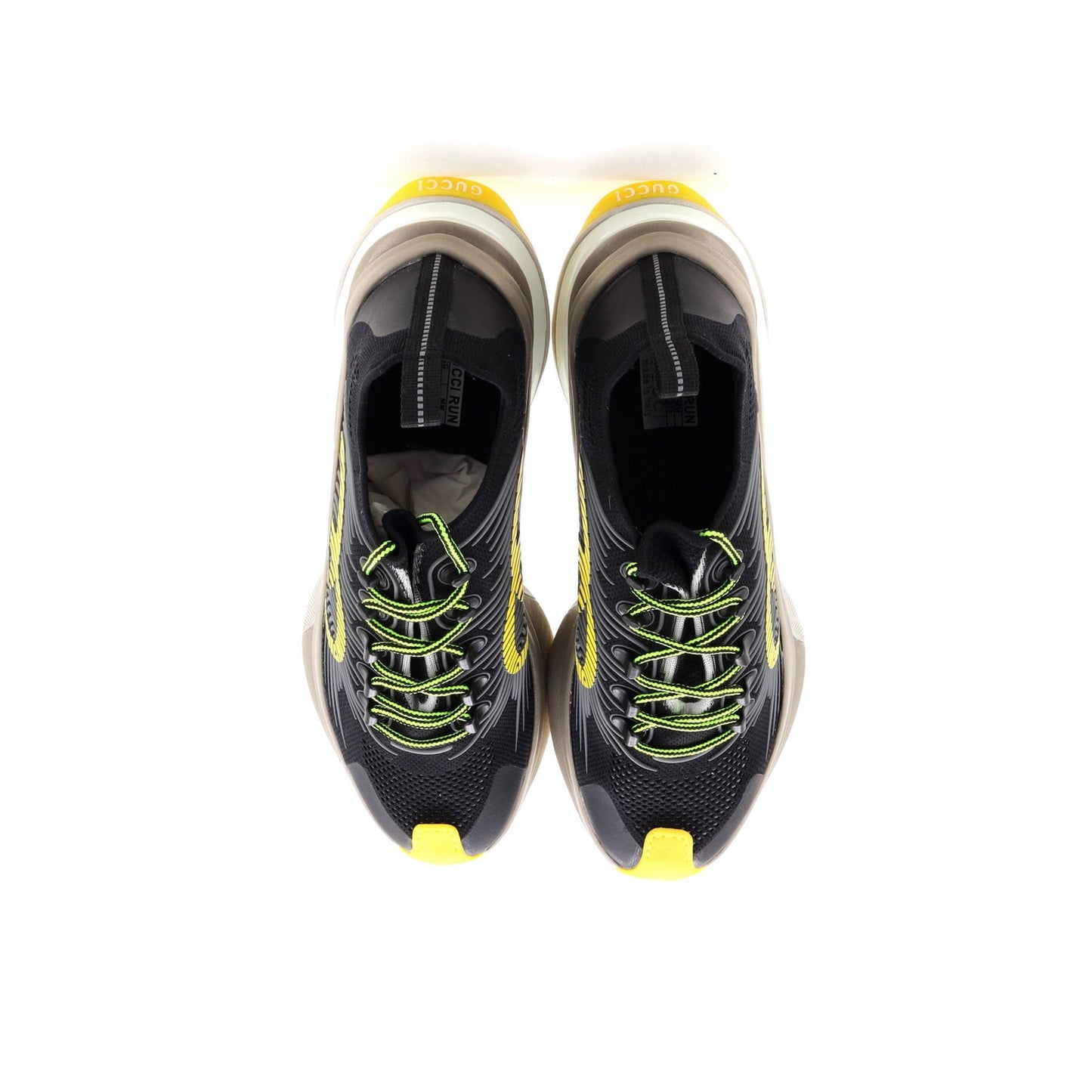 Gucci Men'S Run Sneakers Embroidered Technical Fabric