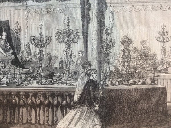Paris Exposition Universelle 1867 Christofle Silver Exhibit Le Monde Illustr