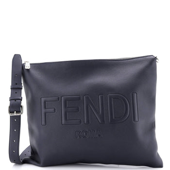Fendi After Zip Shoulder Bag Leather Large