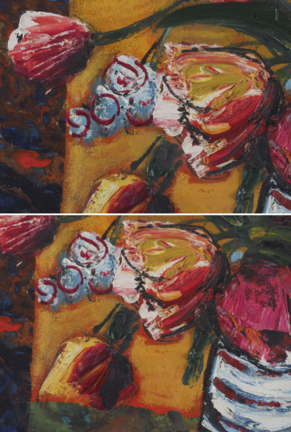 Rodolphe Caillaux Original Oil Painting Les Tulipes F8 Floral Still Life Signe