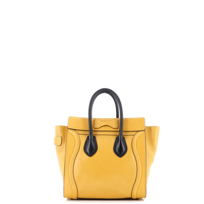 Celine Bicolor Luggage Bag Leather Micro