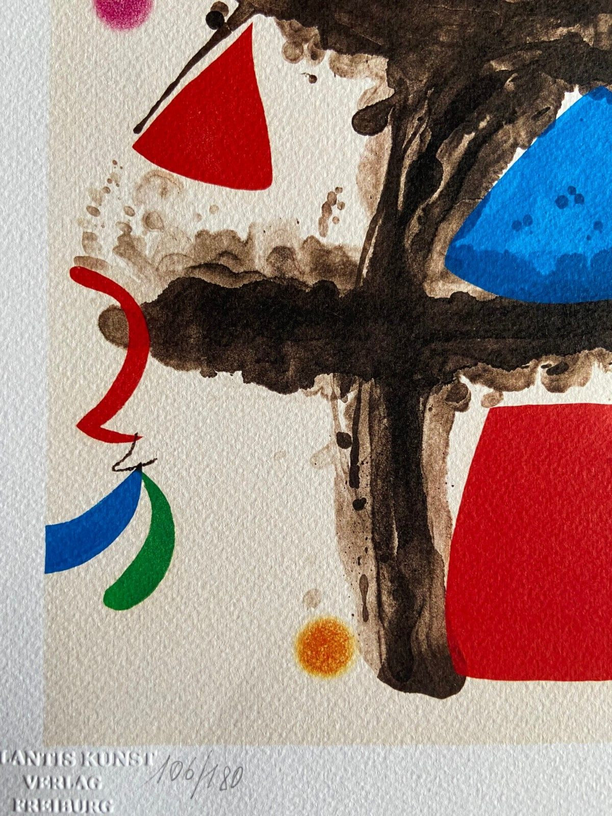 Joan Mir 'Pico De La Mirandola' Lithograph Signed Op Numbered In Pencil