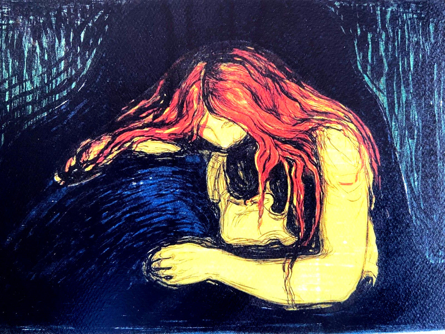 Edvard Munch Lithograph Coa Signed Numbered Hand Limited