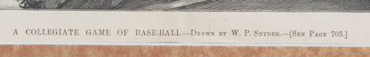 Vintage 1800'S Harper'S Weekly Newspaper Baseball Photo Framed 190159