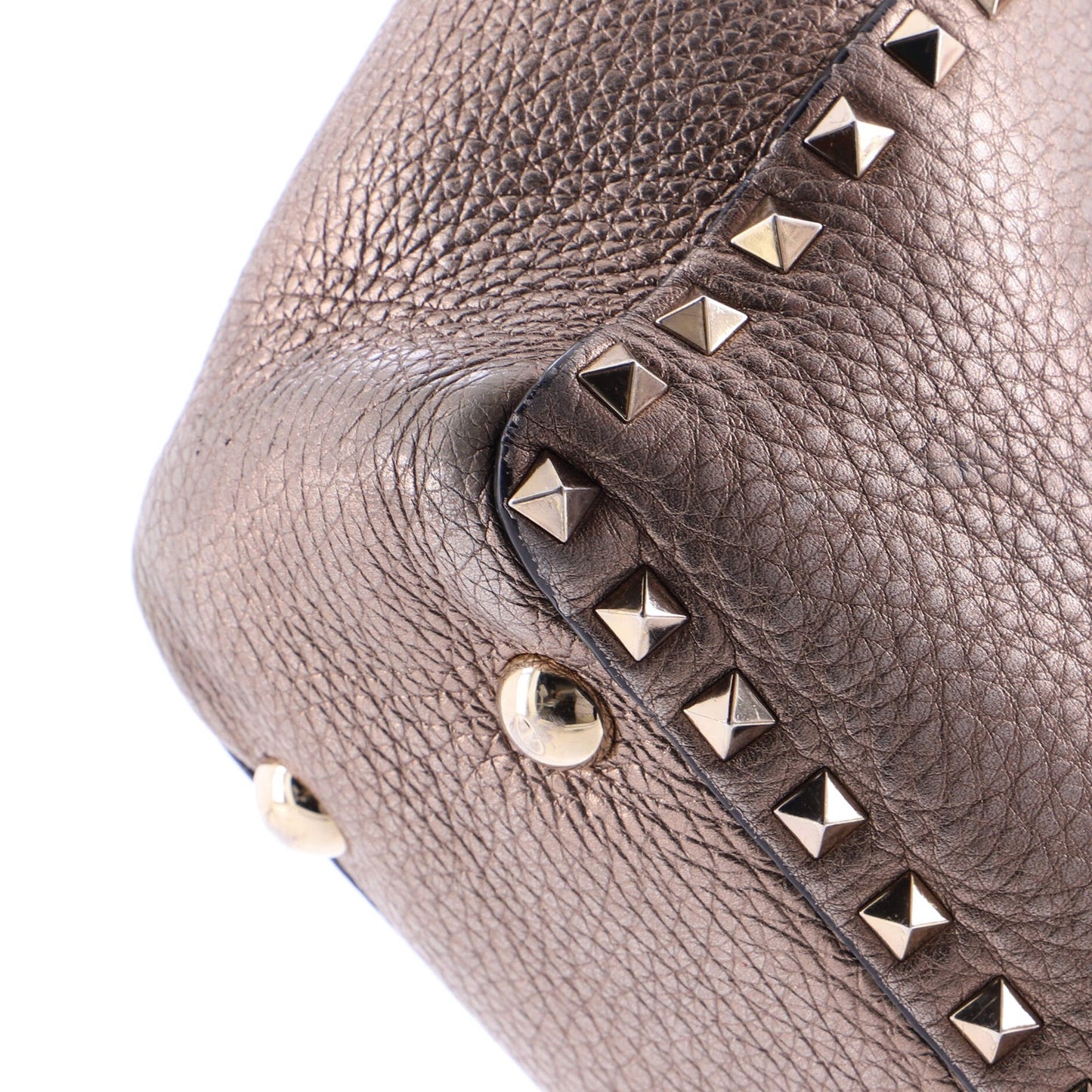 Valentino Garavani Rockstud Tote Pebbled Leather Medium