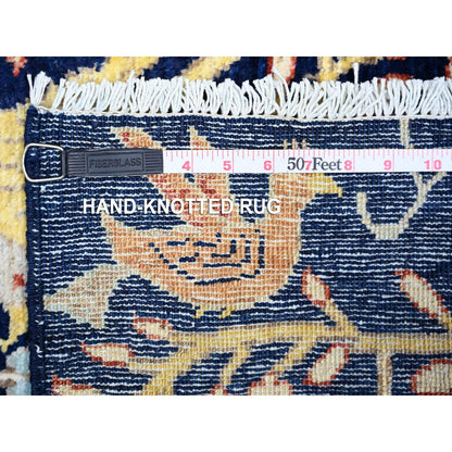 4'X5'7" Wool Hand Knotted Bird Of Paradise Peshawar Wool Oriental Rug