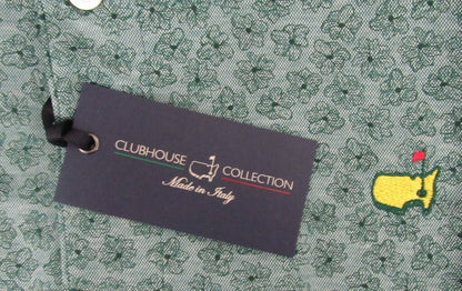 2024 Masters Clubhouse Collection Green Floral Polo With Logo Size Xl Nwt 188210