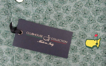 2024 Masters Clubhouse Collection Green Floral Polo With Logo Size Xl Nwt 188210