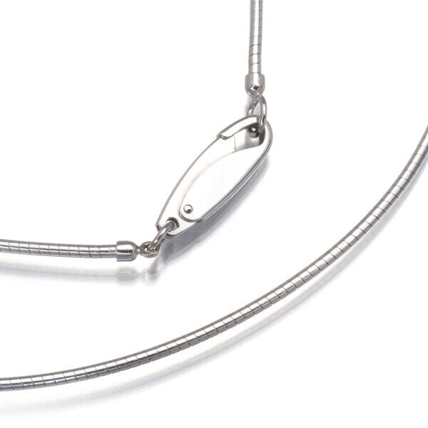 Mikimoto Omega Chain Necklace 42Cm 18K 750 White