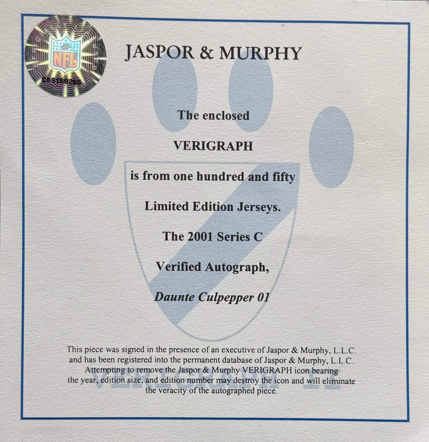 Daunte Culpepper Autographed Vikings Reebok Authentic Jersey