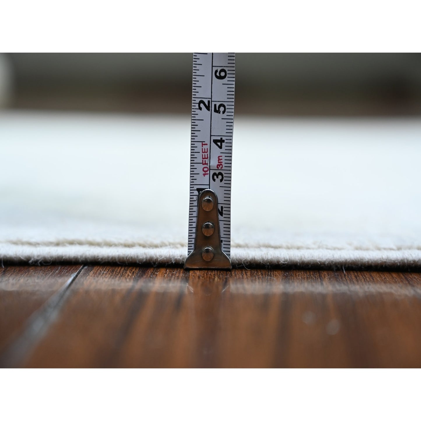 Rug 3'10"x11'2" White Diamond Hand Knotted White Wash Peshawar Runner