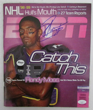 Randy Moss Hof Autographed 1998 Espn Magazine