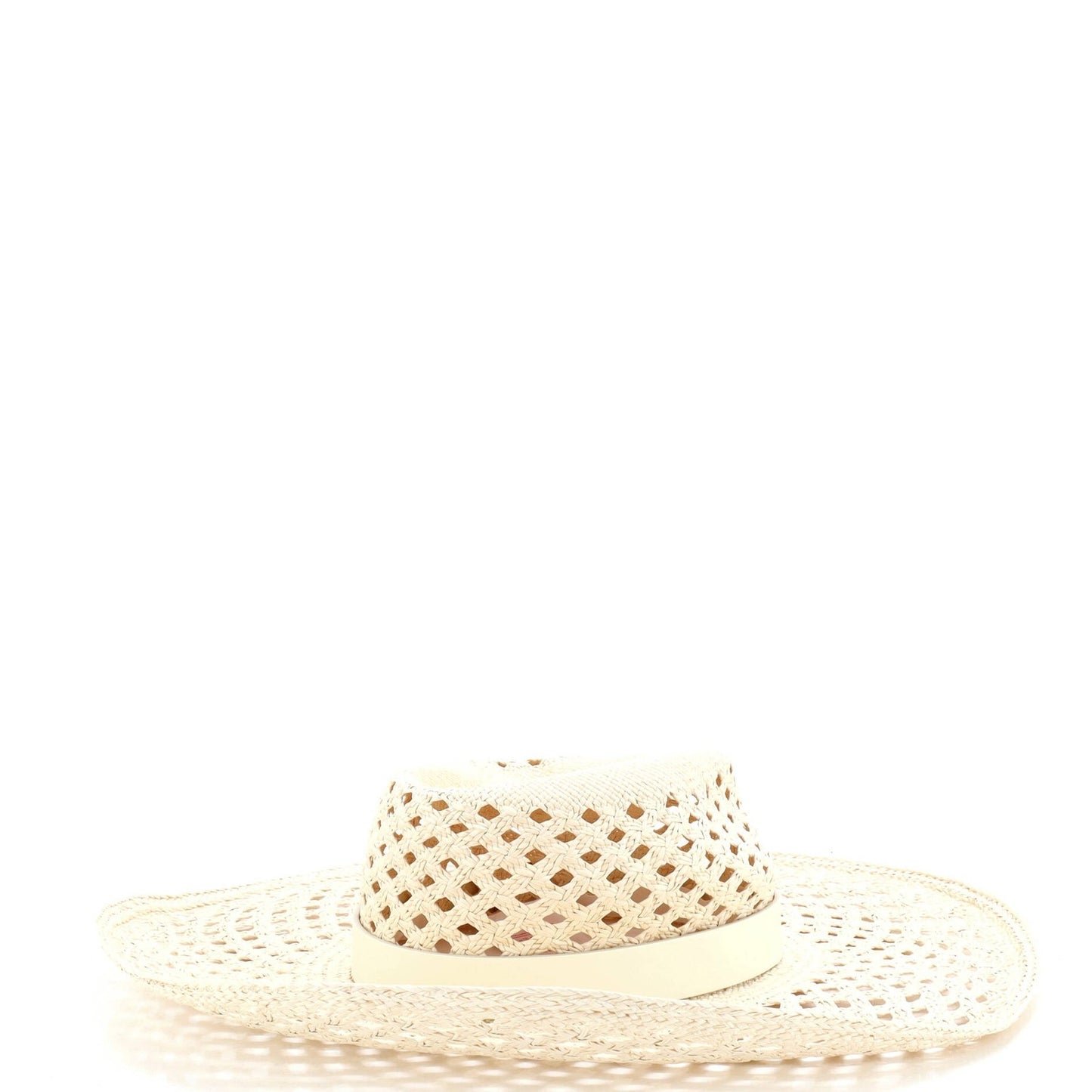 Valentino Garavani V Signature Sun Hat Woven Straw With Leather