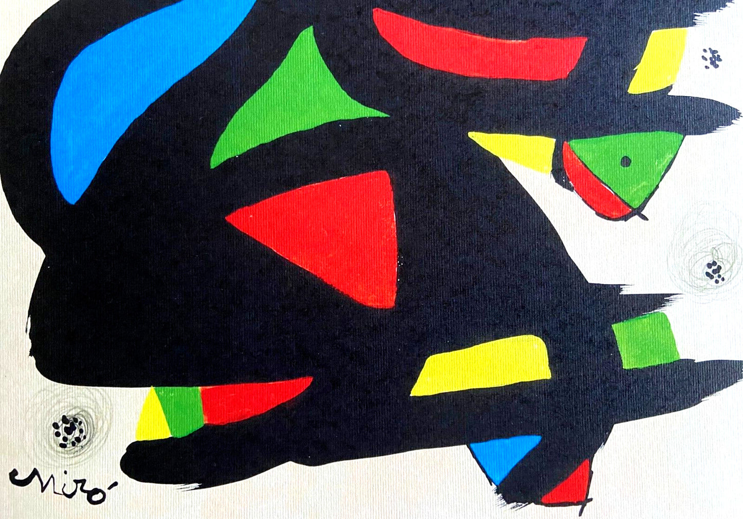 Joan Mir Lithograph 1980, Poligrafa Barcelona, Signed Op: Jacques Dupin