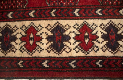 Handmade Semi-Antique Oriental Rug 4X5 Ft Small