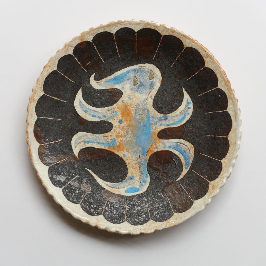 16.8cm Kagoshima Mutsumi Plate Bird