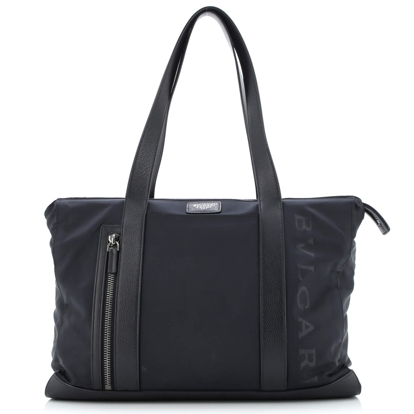 Bvlgari Fragment Zip Tote Nylon With Leather Medium