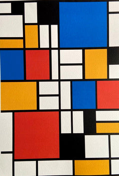 Piet Mondrian Lithograph Coa Numbered Limited Signed Stamped