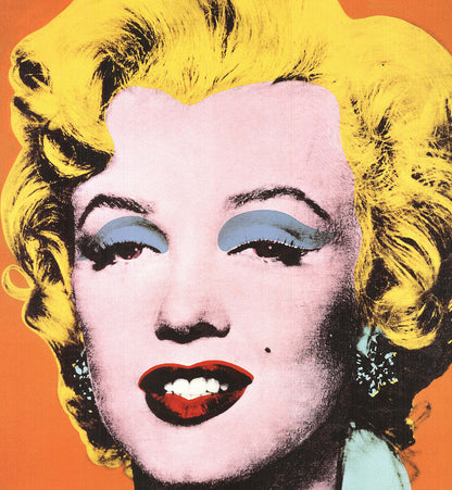 Andy Warhol Marilyn Orange (Sm) " Poster Pop Art Yellow, Orange