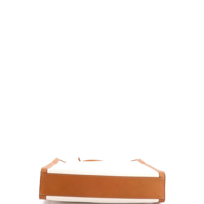 Celine Vertical Cabas Tote Canvas With Leather Large