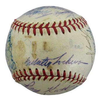 1954 World Series Champs Giants Team 32 Signed/ W. Mays Onl Baseball Jsa 149565