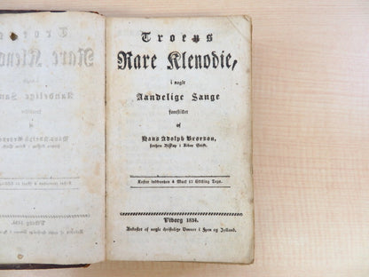 Hans Adolph Brorson ?Troens Rare Klenodie?, 1834, First Edition, Danish Hymnal