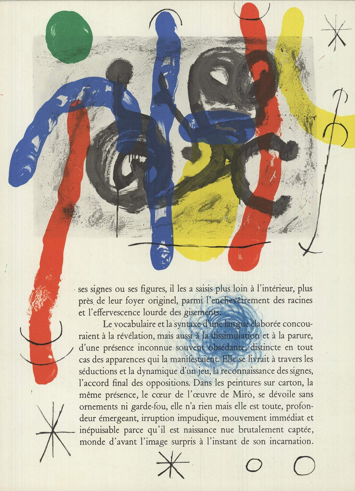Joan Miro Abstract From Dlm Number 169 " Lithograph